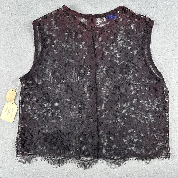 50s Frederick’s of Hollywood Black Sheer Cotton Lace Tank Top Small‎ Burlesque - Picture 11 of 16